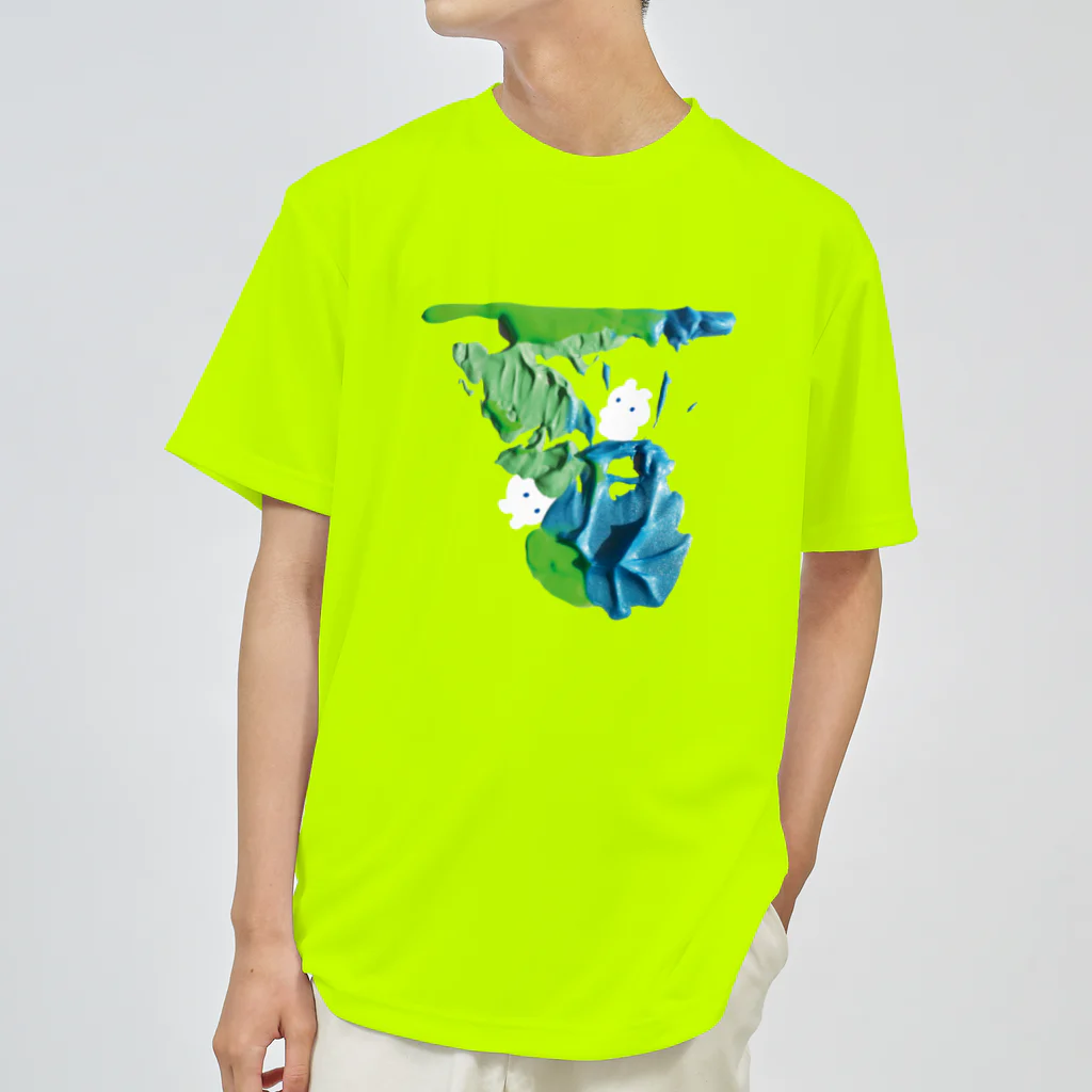 Sesujiの青と緑とうさぎ Dry T-Shirt
