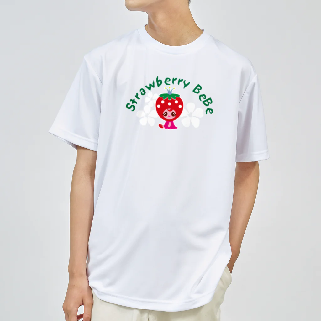 Illustrator Moca&Ram shopのいちごのお姫さまStrawberry BeBe🍓ストロベリーべべ Dry T-Shirt