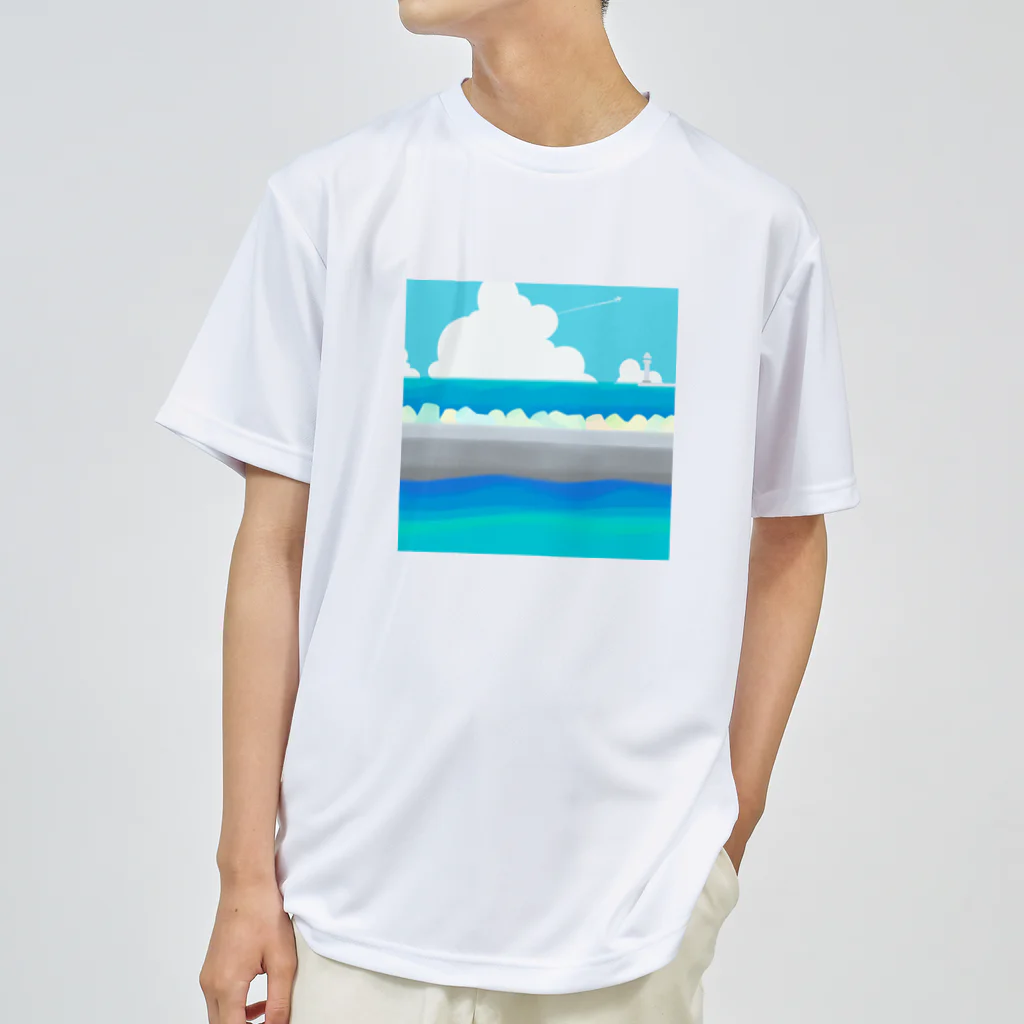 にんじんちびこのお気に入りの海岸 ドライTシャツ