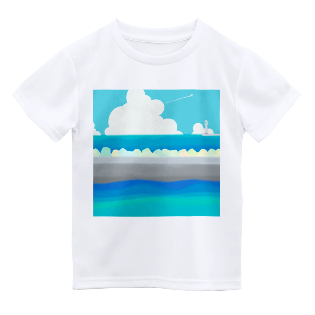 にんじんちびこのお気に入りの海岸 ドライTシャツ