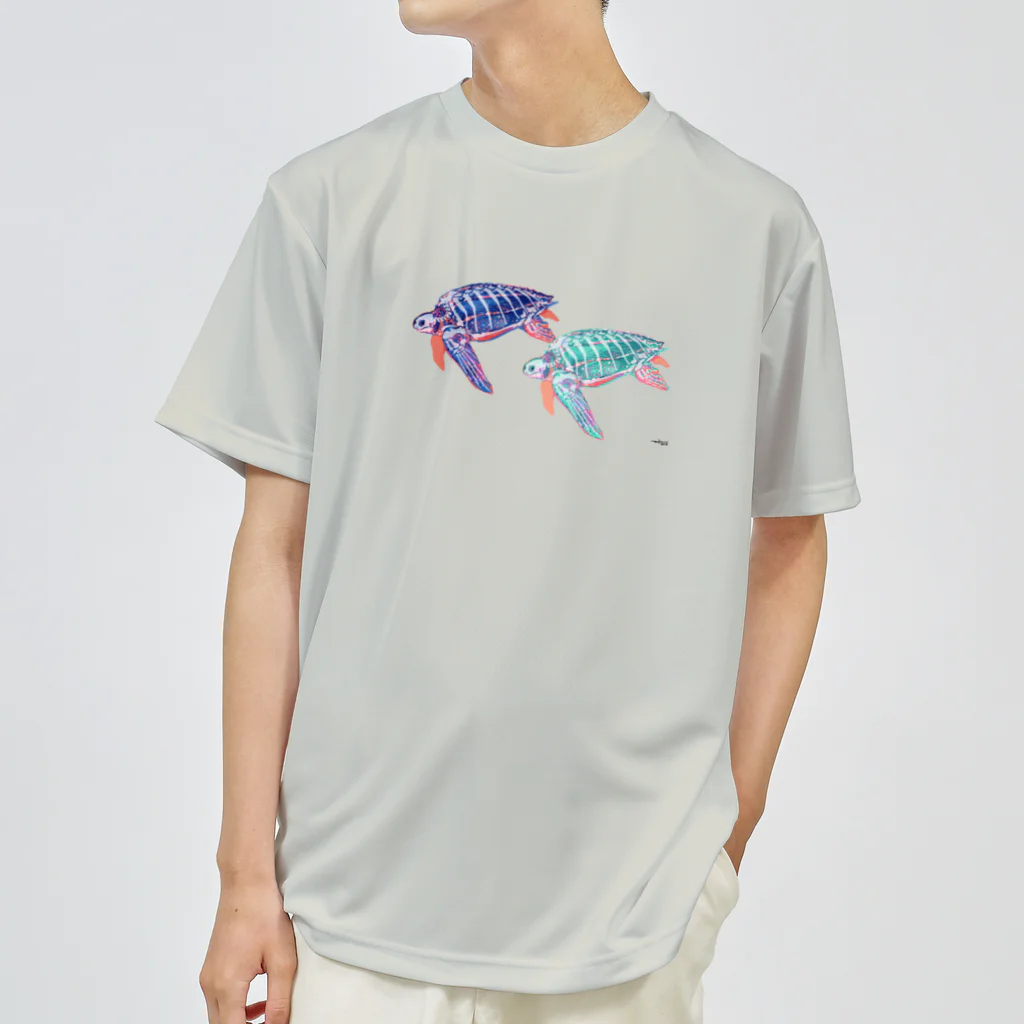 どうぶつのホネ、ときどきキョウリュウ。の2ひきのオサガメ Dry T-Shirt