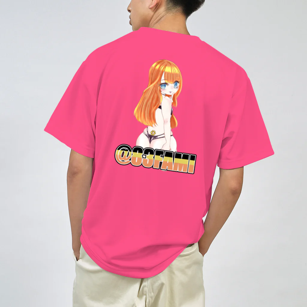 八十三ファミのバーチャルギャングショップのふぁみ x ひとふたきり ときしっくぐらまー ドライTシャツ