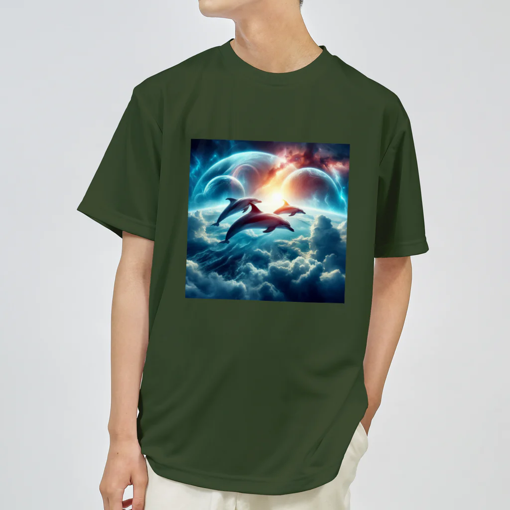 Mangetu2024の宇宙海（イルカ） Dry T-Shirt