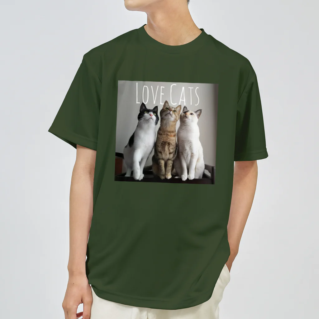 モコネコSHOPのLOVE CATS ドライTシャツ
