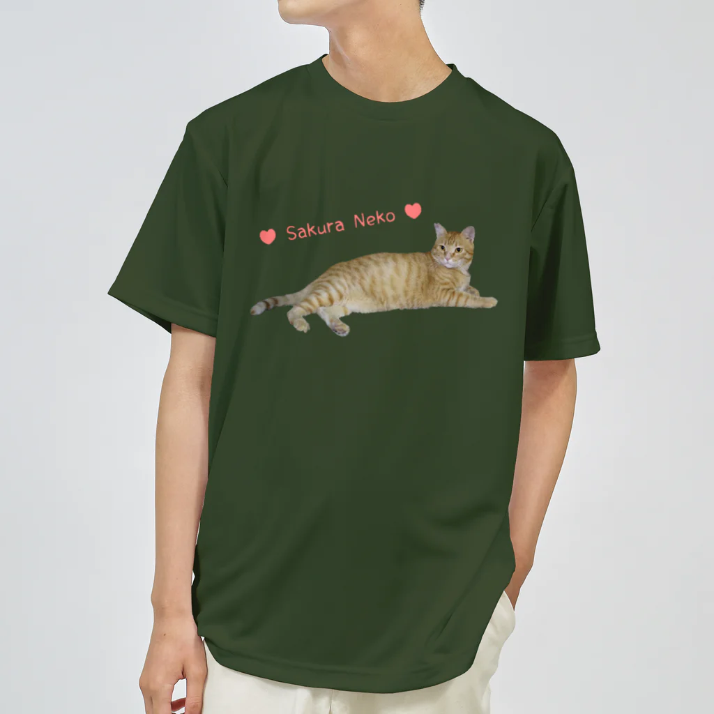 えみちーず（元野良と保護猫の為に🐾）のチャトラまったり🐾（さくら猫） ドライTシャツ