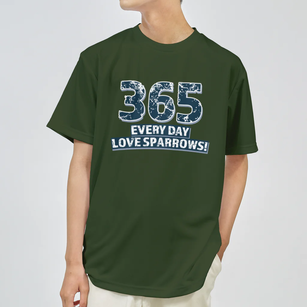 “すずめのおみせ” SUZURI店のEVERYDAY LOVE SPARROWS! ドライTシャツ