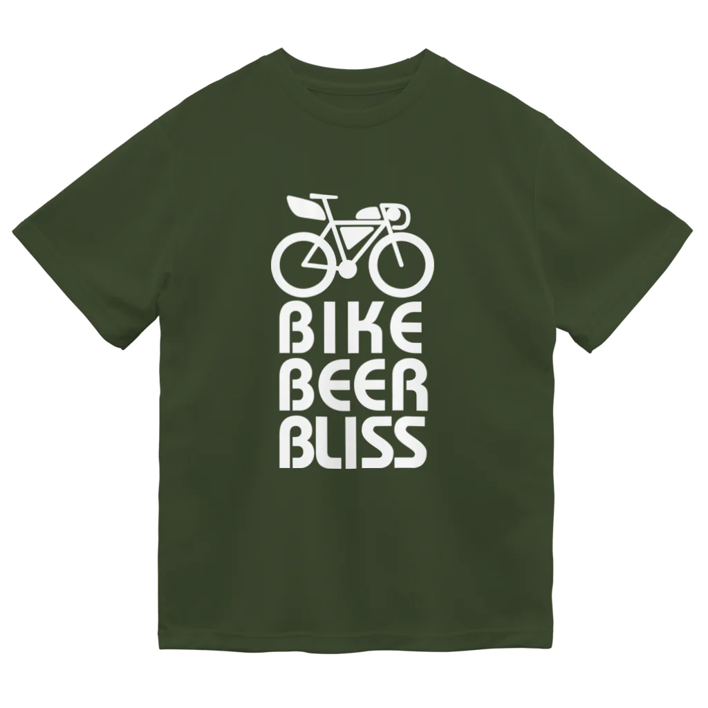 茶玄豆麦商店 with Bongole cycling TeamのBIKE BEER BLIS ドライTシャツ