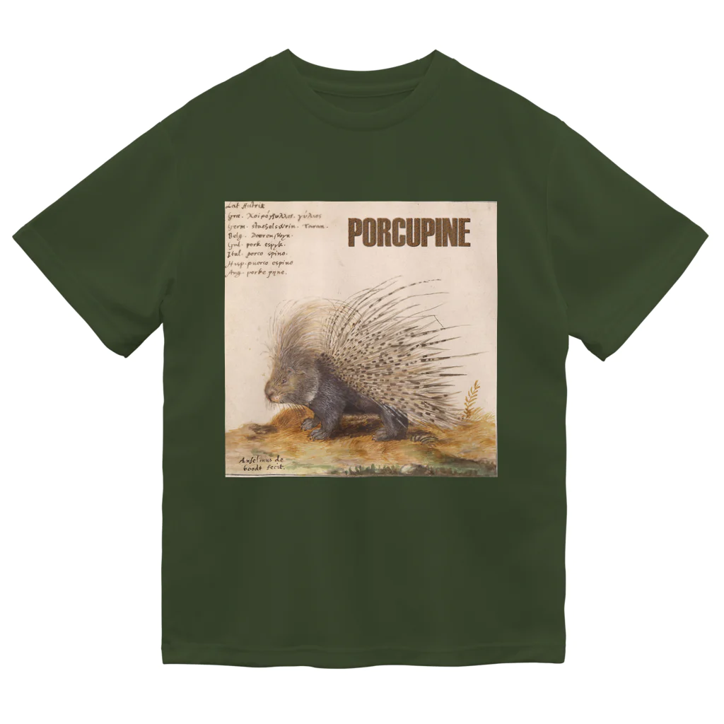 PALA's SHOP　cool、シュール、古風、和風、のPORCUPINE　ヤマアラシ ドライTシャツ