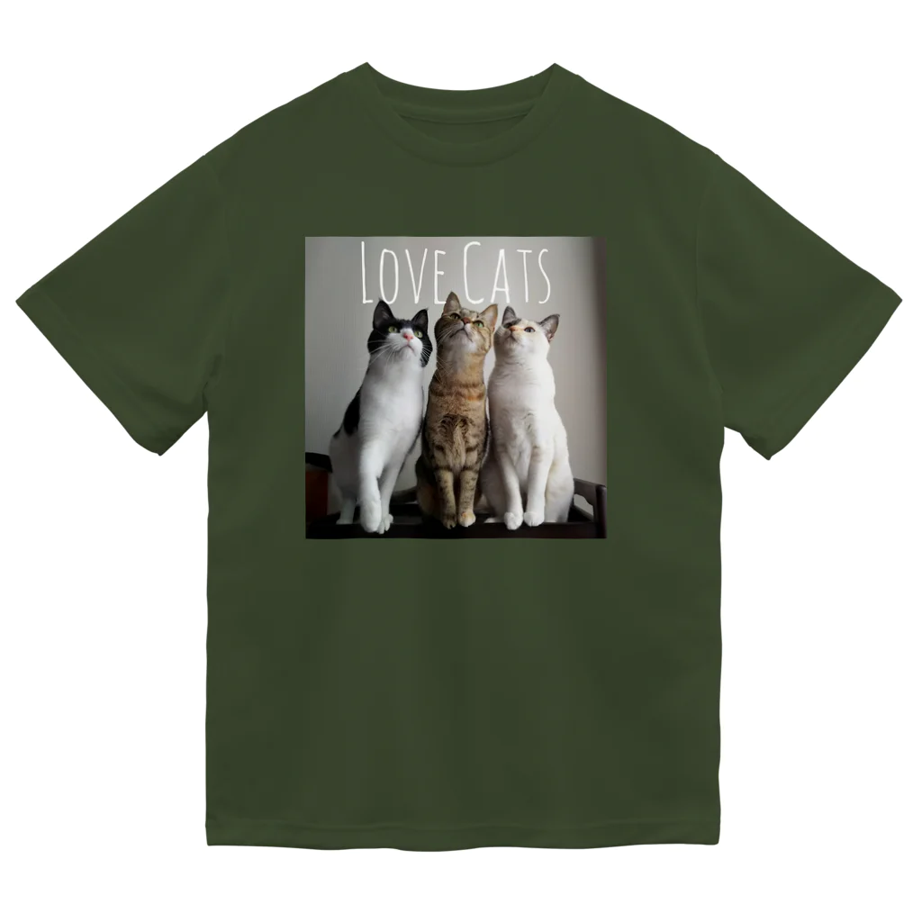 モコネコSHOPのLOVE CATS ドライTシャツ