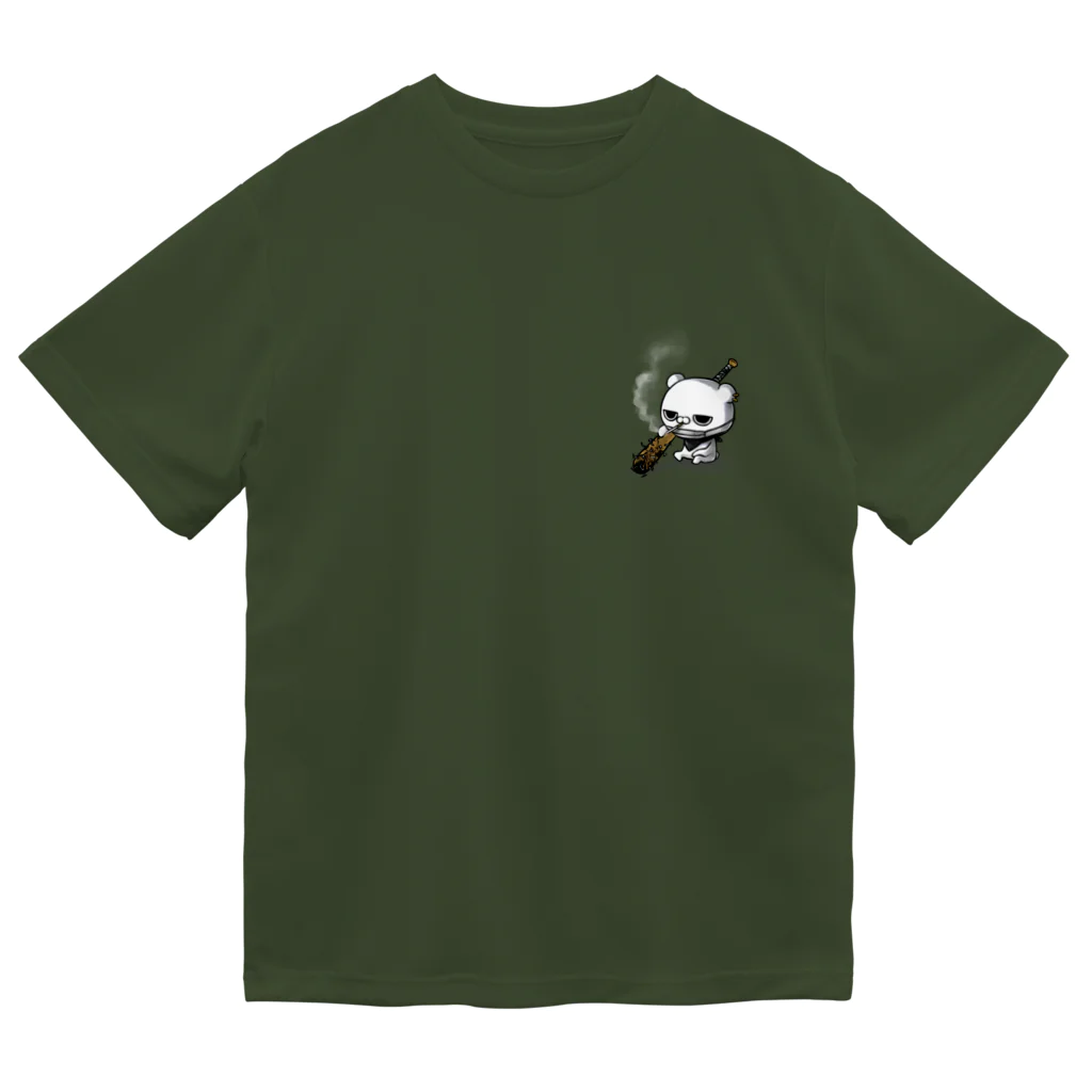 クレイジー闇うさぎSHOPのブチギレ毒舌くま(🚬) Dry T-Shirt