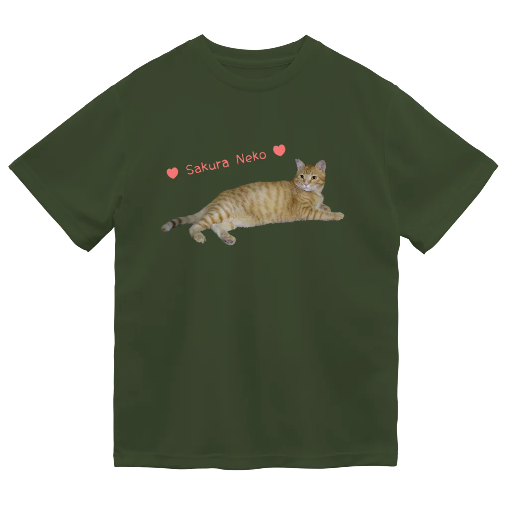 えみちーず（元野良と保護猫の為に🐾）のチャトラまったり🐾（さくら猫） ドライTシャツ