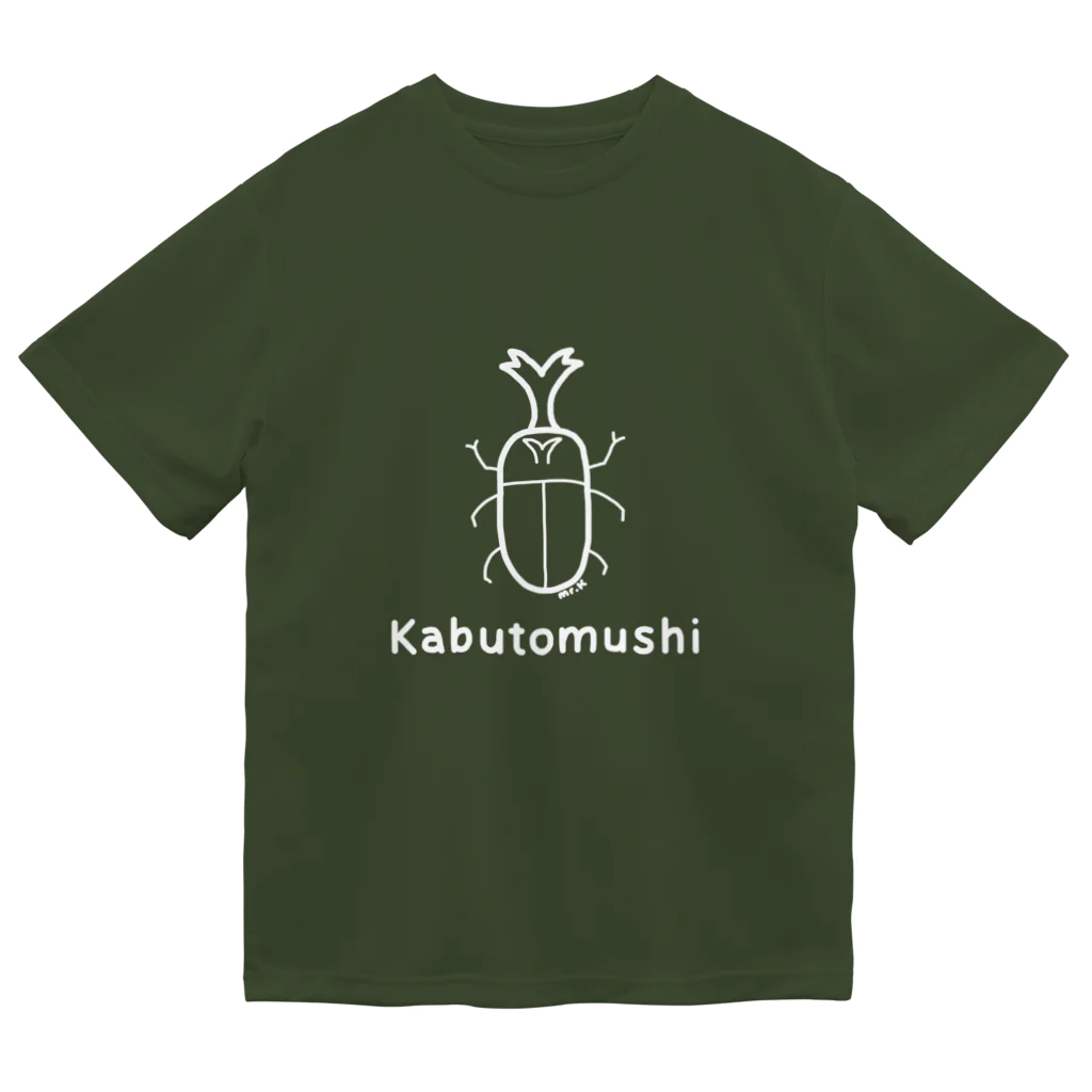MrKShirtsのKabutomushi (カブトムシ) 白デザイン Dry T-Shirt
