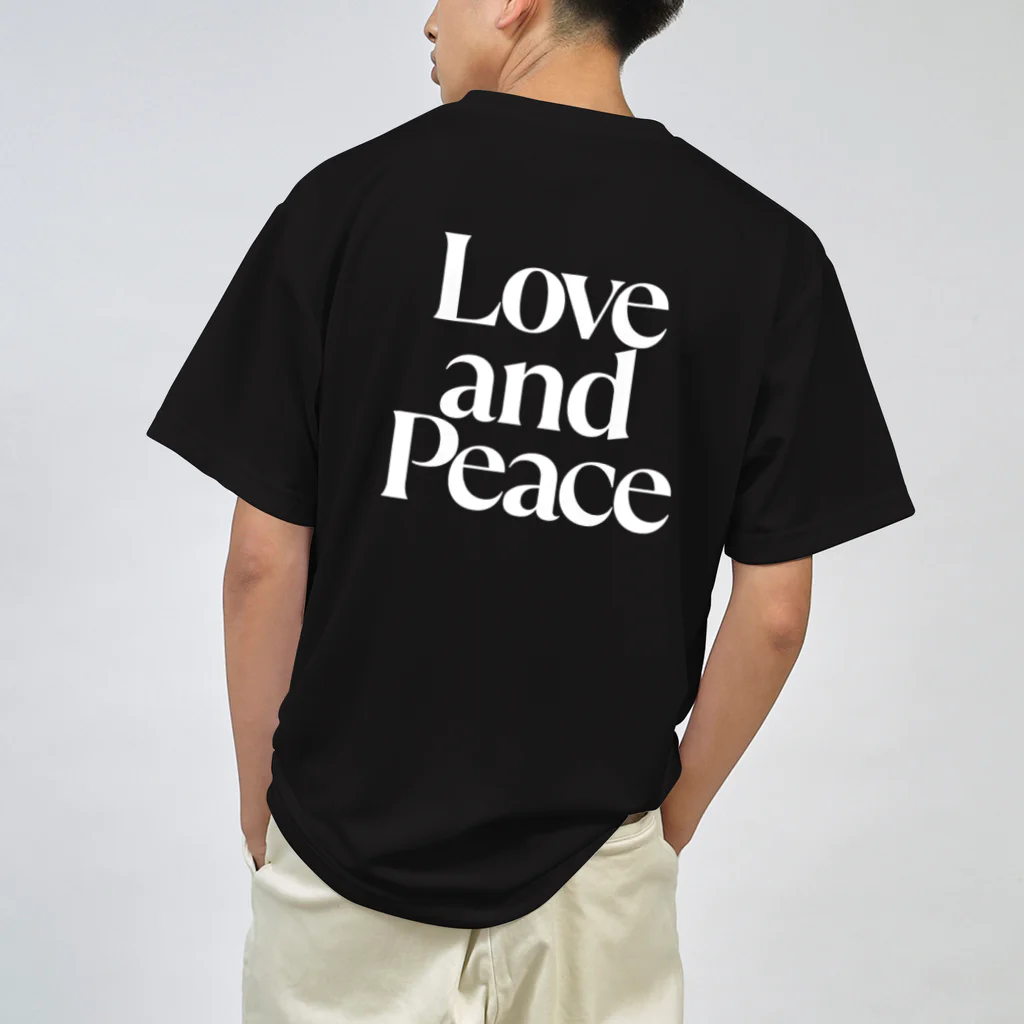 週5テニスのLOVE and PEACE(白文字) ドライTシャツ