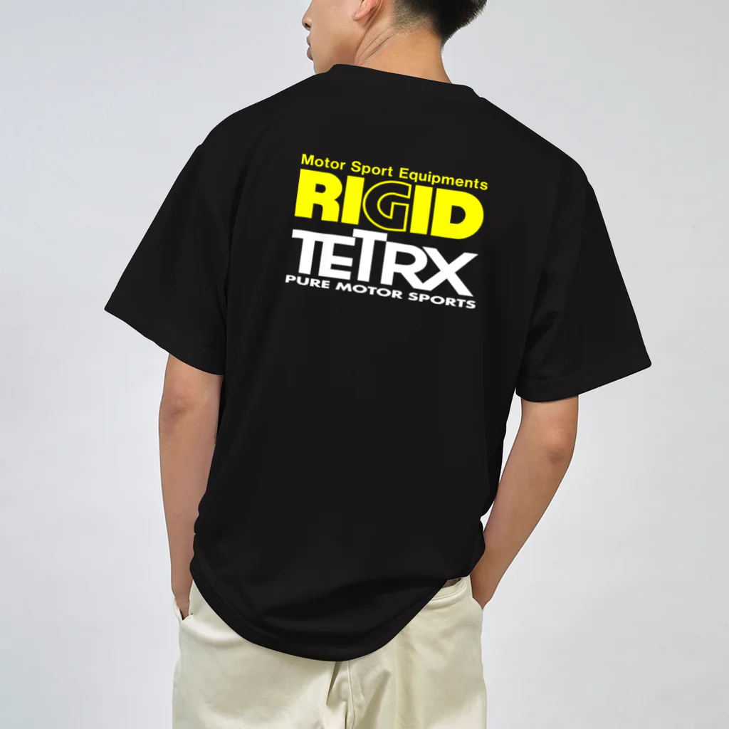 リジット・モータースポーツのALPHA白-RIGID黄-TETRX白 Dry T-Shirt