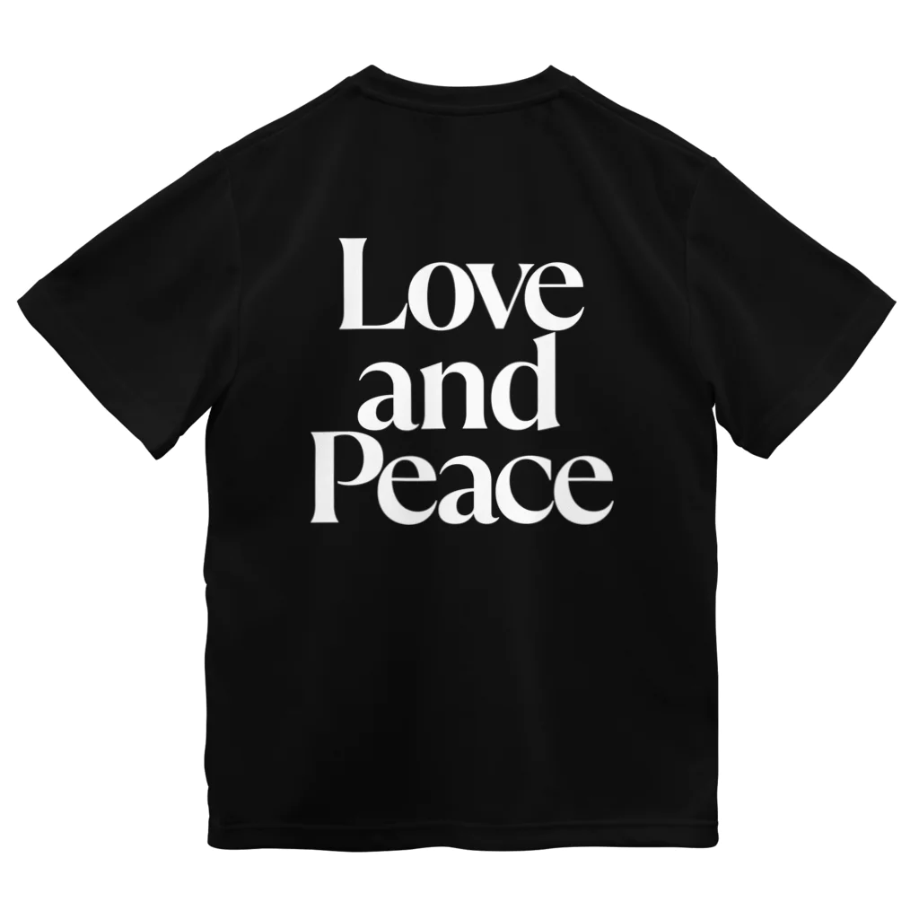 週5テニスのLOVE and PEACE(白文字) ドライTシャツ