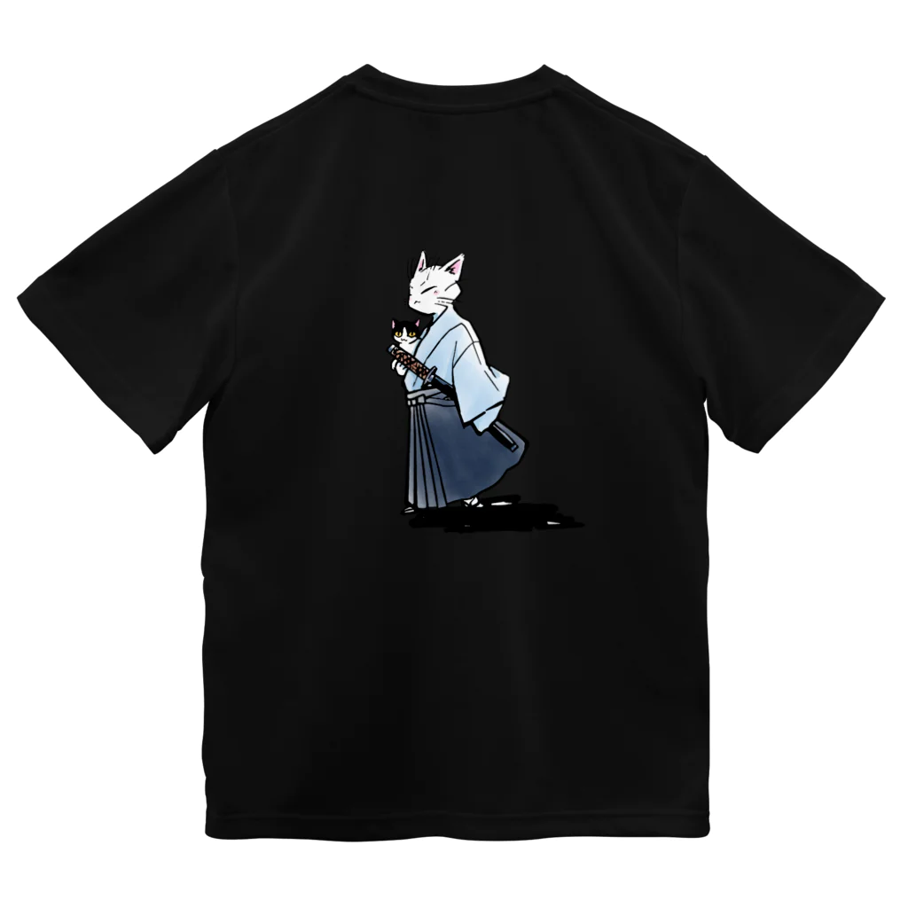 城下町にゃんこの会の猫侍(カラー) Dry T-Shirt