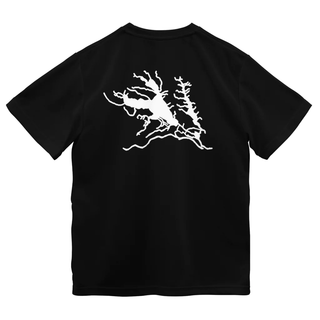 バス釣りの時のカスミガウラ　ドライTシャツ ホワイトイメージ ドライTシャツ