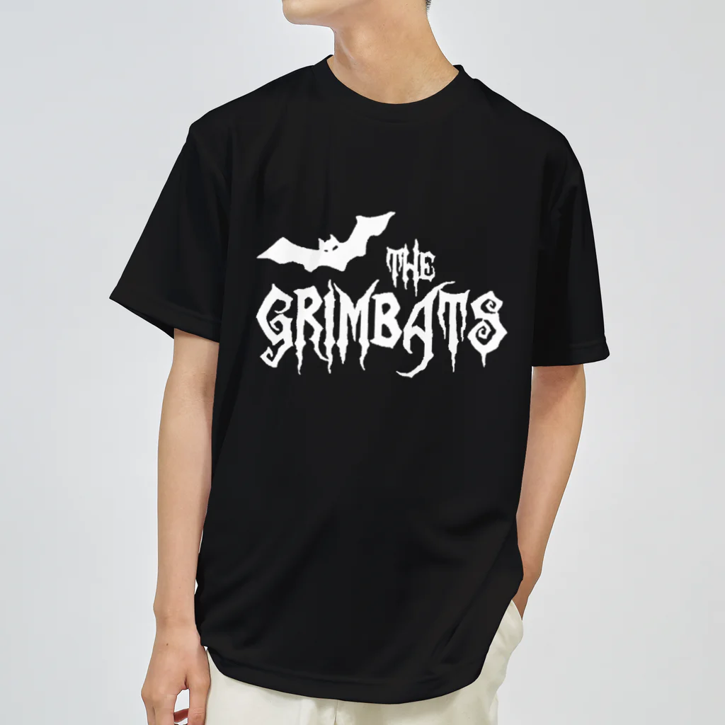 GRIMWORKSのTHE GRIMBATS logo-1 White ドライTシャツ