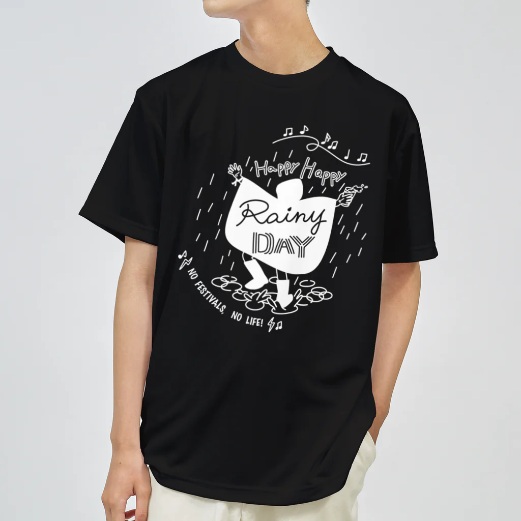 Akelto Dohnal の【new】Happy Happy Rainy DAY(ハッピーハッピーレイニーデー)白線ver. ドライTシャツ