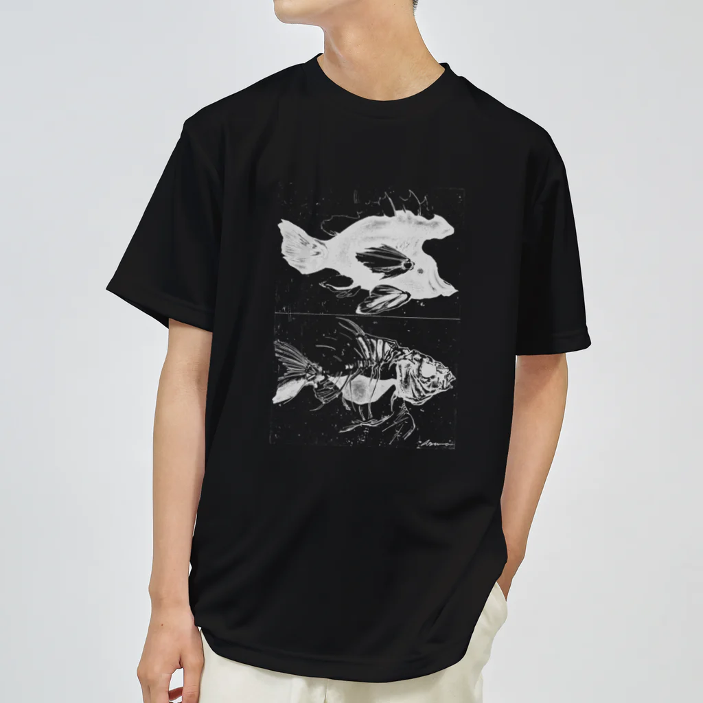 vunsvのthinking about fish 1 ドライTシャツ