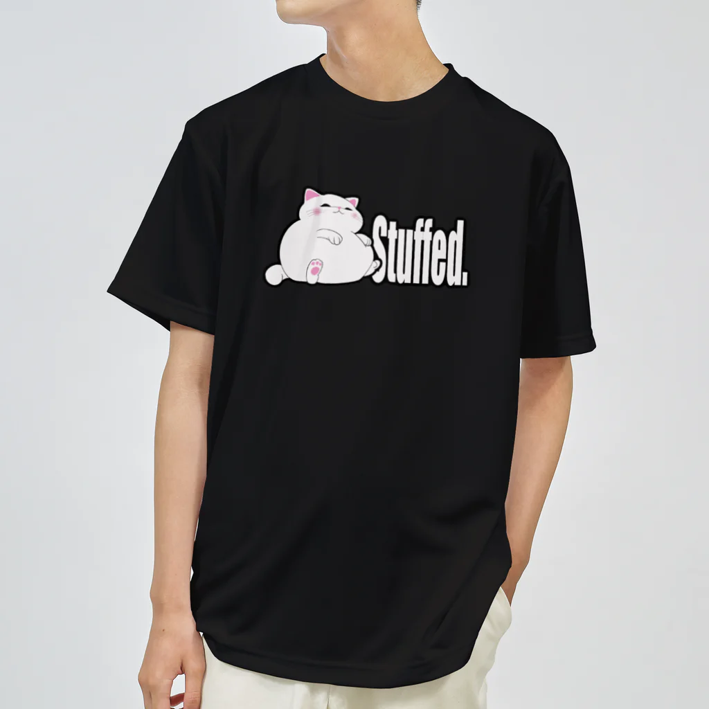 TMJ worksのぐうたら白猫。stuffed. ドライTシャツ