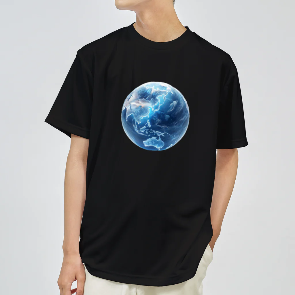 Ryoukaの地球_ガラス玉 ドライTシャツ