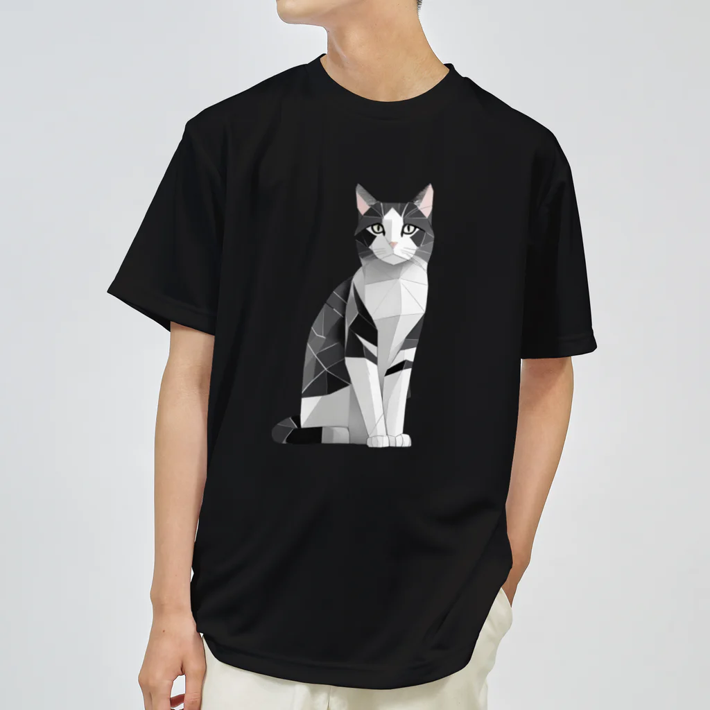 designinglab-itemsの日本の猫　ハチワレさん ドライTシャツ