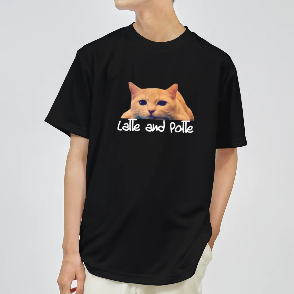 Le Chat Mignonne ル・シャ・ミニョンヌの【ドライTシャツ】ラテ子のお目目がたまらん【Tシャツ】 ドライTシャツ