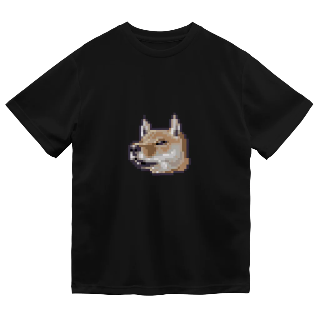 mtmtの柴犬（ドット絵） ドライTシャツ