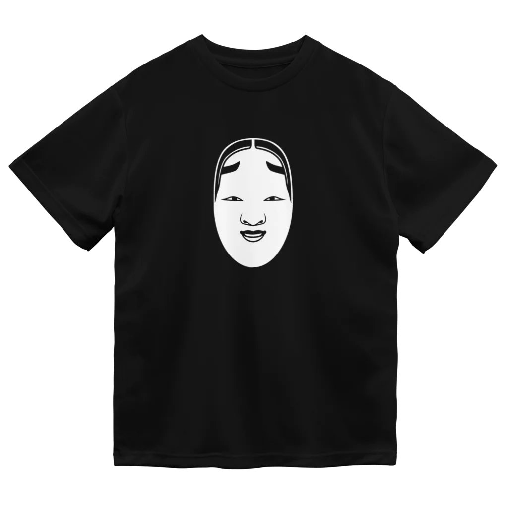 QUQU_WORKSの能面 ホワイト ドライTシャツ