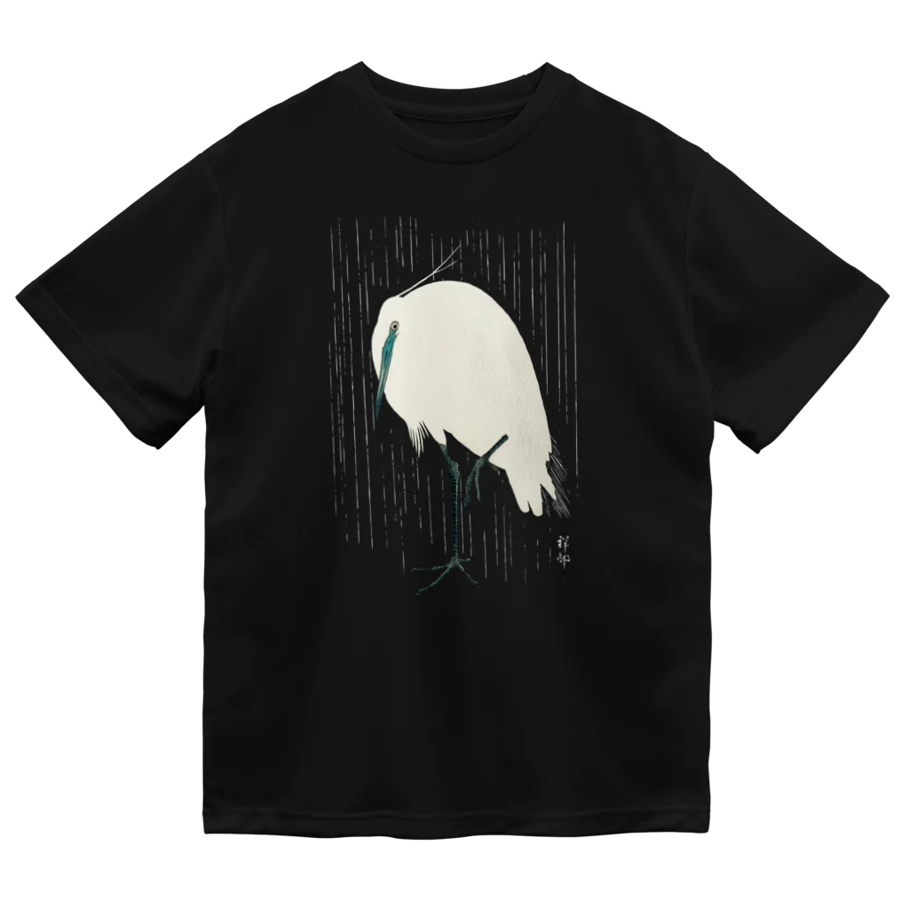 MUGEN ARTの小原古邨　雨の中の白鷺 Dry T-Shirt