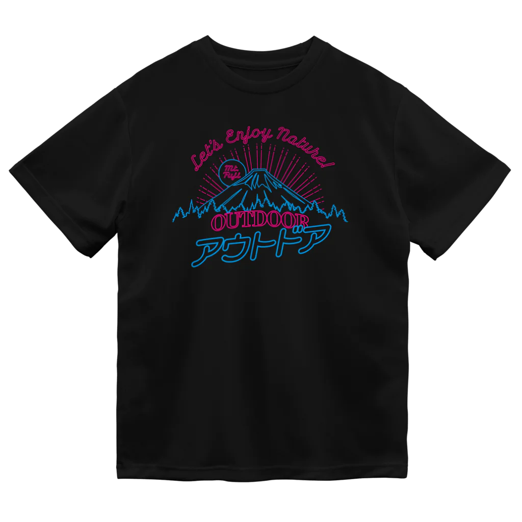 LONESOME TYPE ススのアウトドア（ネオン富士山） ドライTシャツ