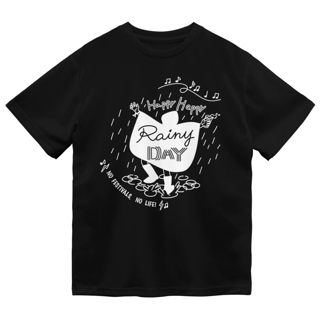 Akelto Dohnal の【new】Happy Happy Rainy DAY(ハッピーハッピーレイニーデー)白線ver. ドライTシャツ