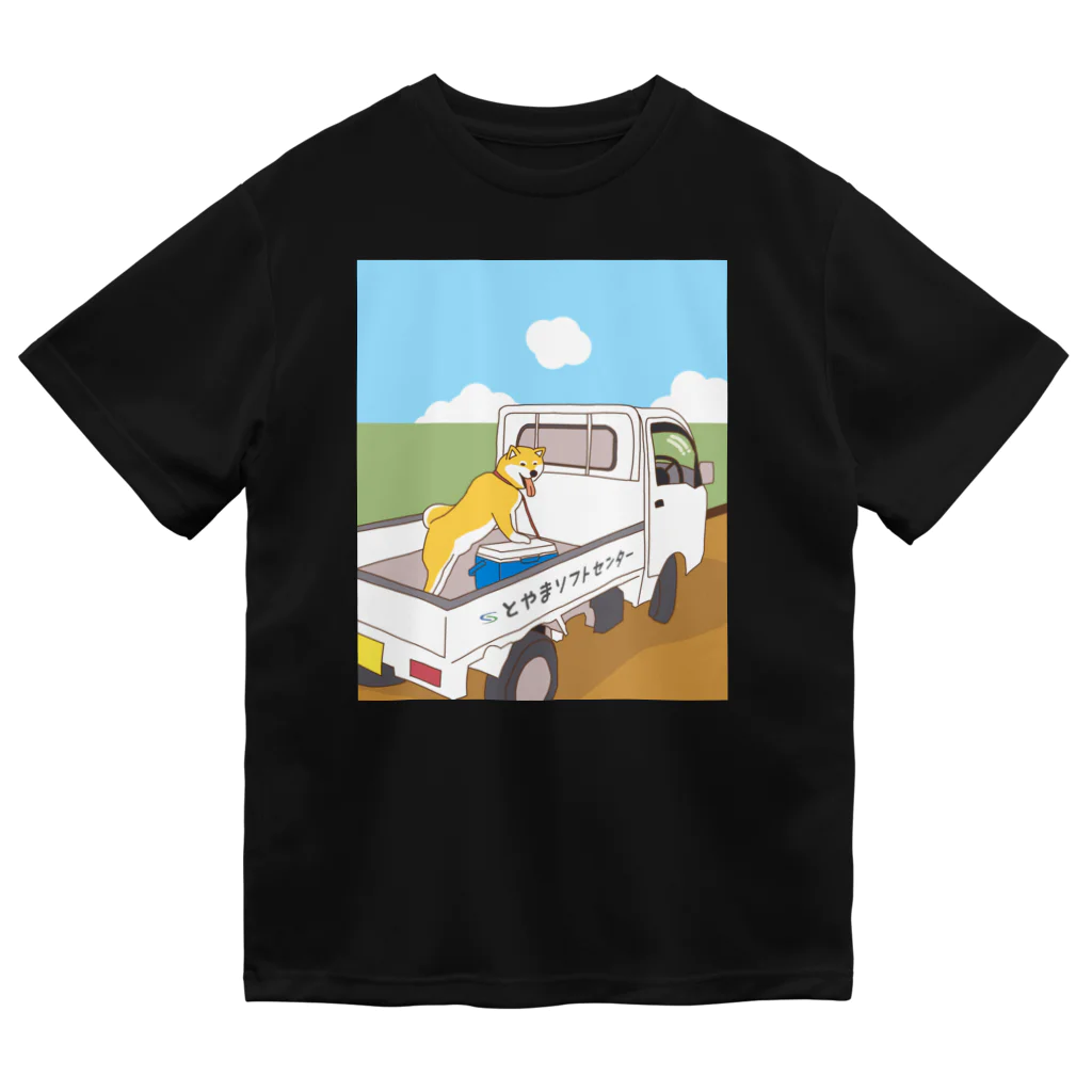 とやまソフトセンターの柴と軽トラ by O-chan Dry T-Shirt