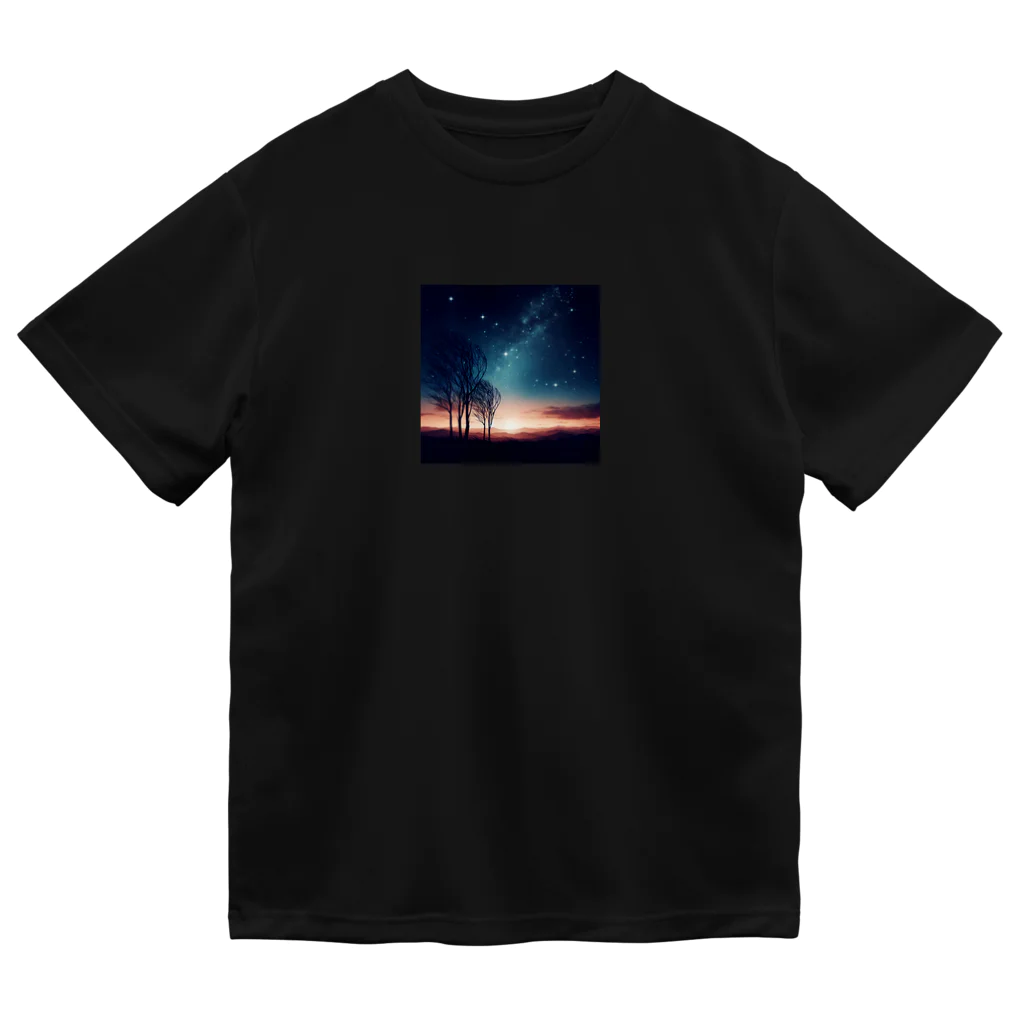 終わらない夢🌈の幻想的な夜空🌌 ドライTシャツ