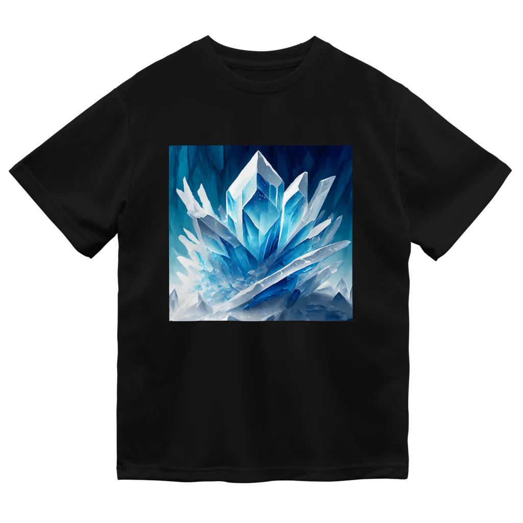 のんびりアート工房の氷のクリスタル Dry T-Shirt