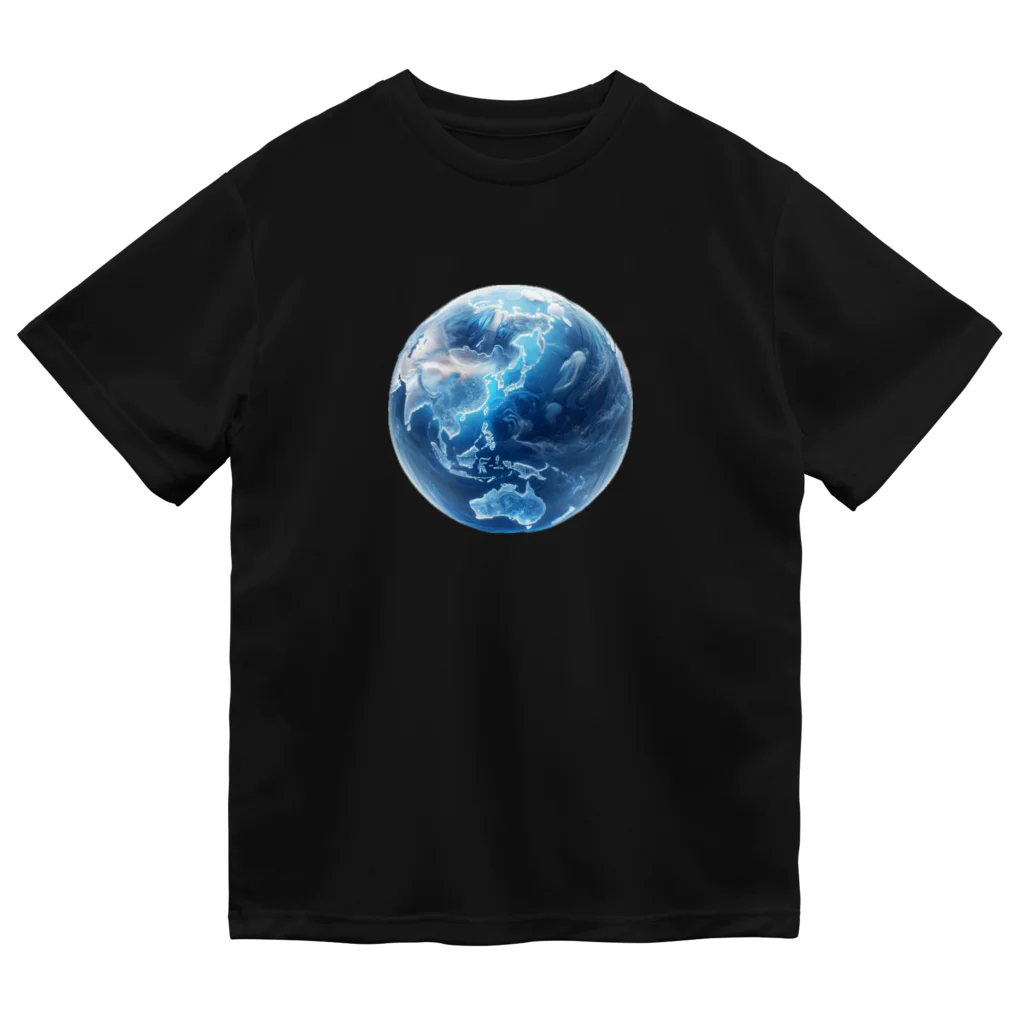 Ryoukaの地球_ガラス玉 ドライTシャツ