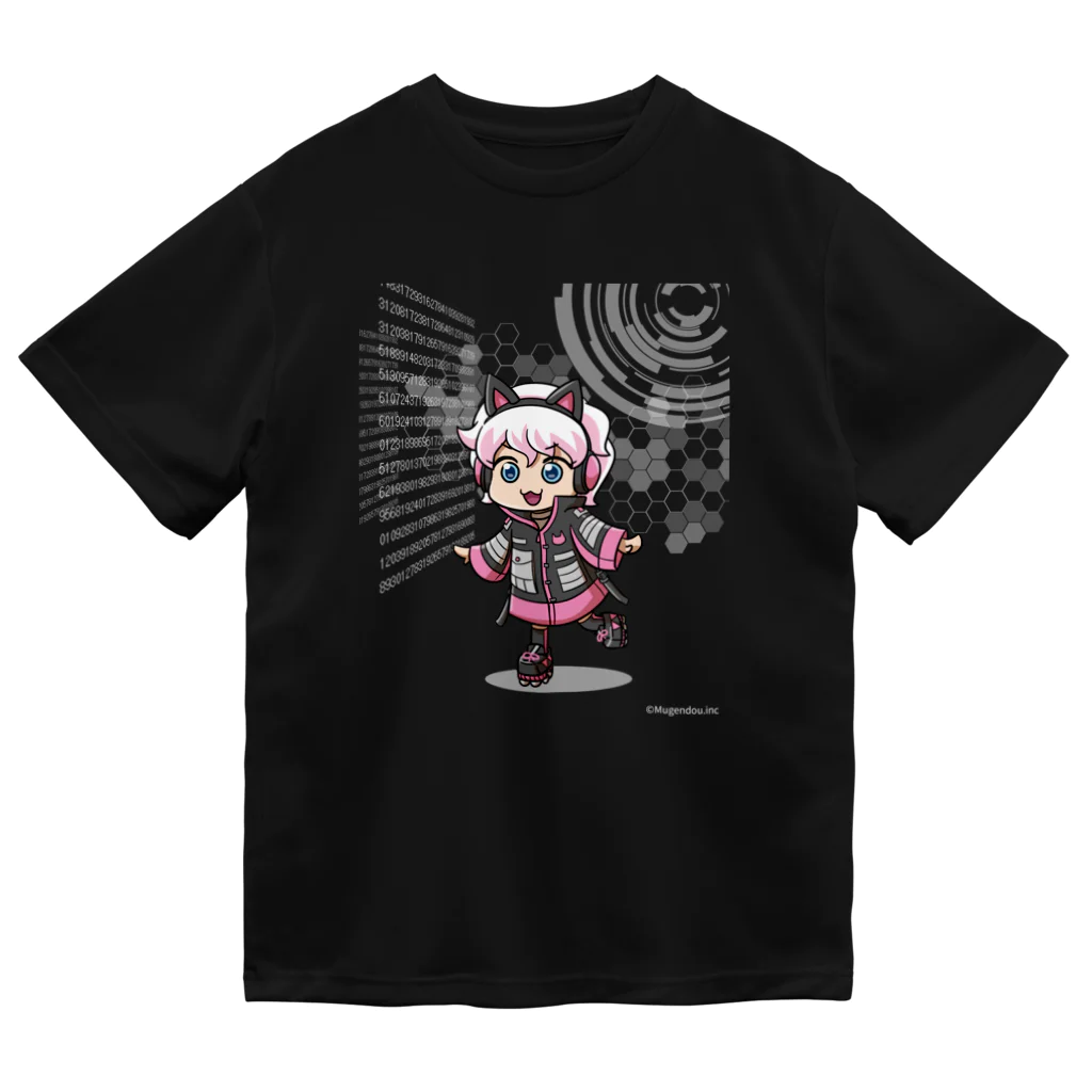 Mugendouのオタクラン/猫耳ちゃん ドライTシャツ