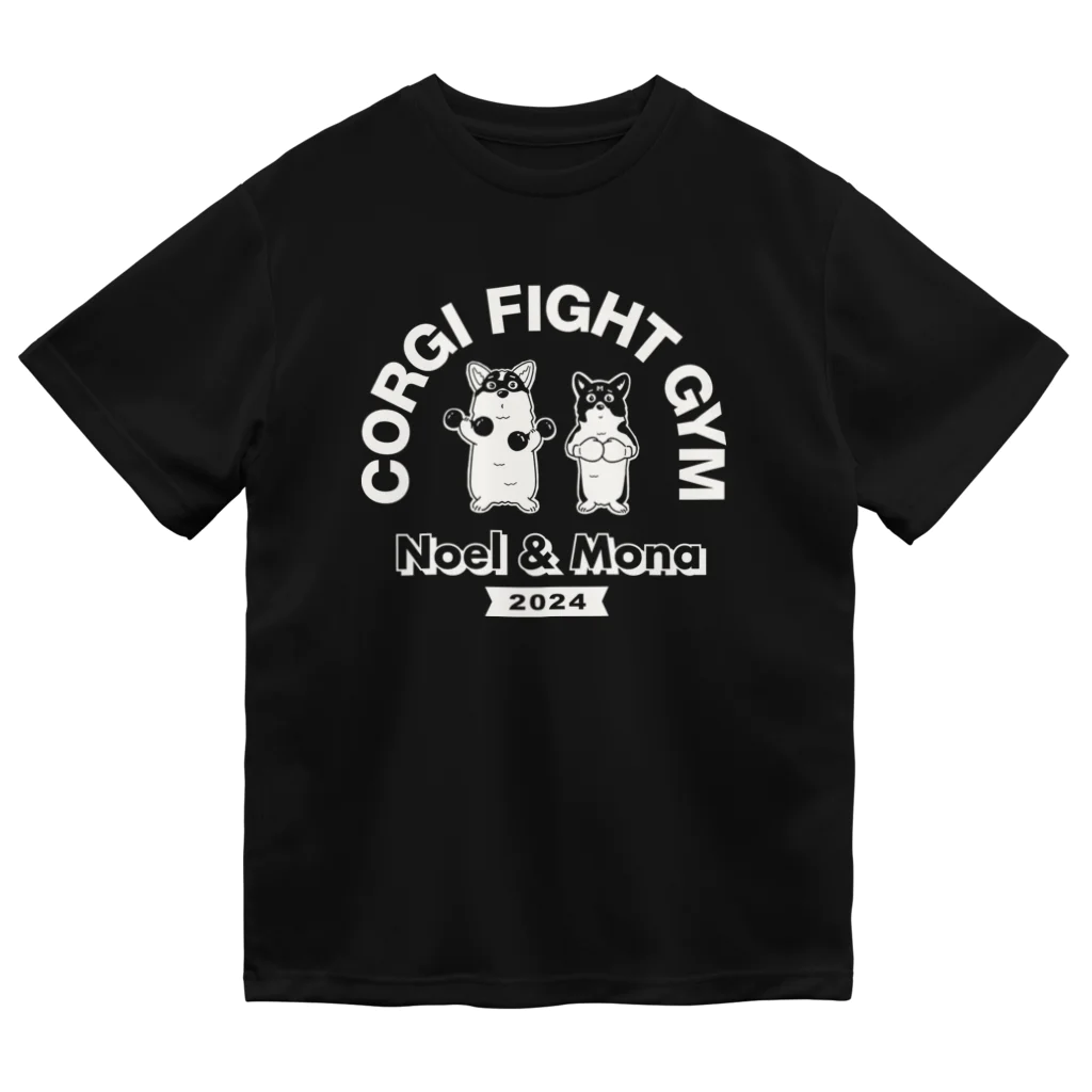Corgi Fight Gym / コーギー犬ノエさんのCorgi Fight Gym ドライTシャツ Dry T-Shirt