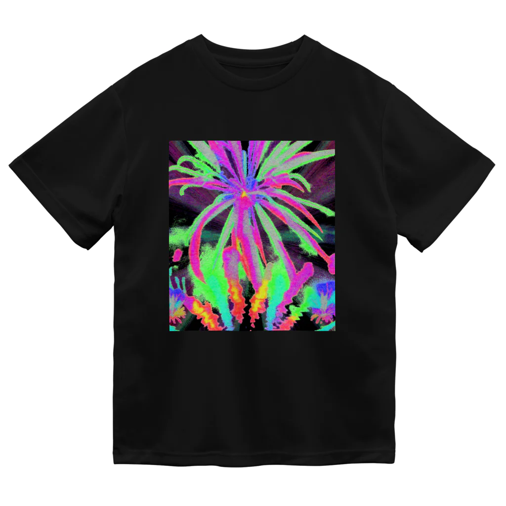 水草のおしゃれな花火 ドライTシャツ