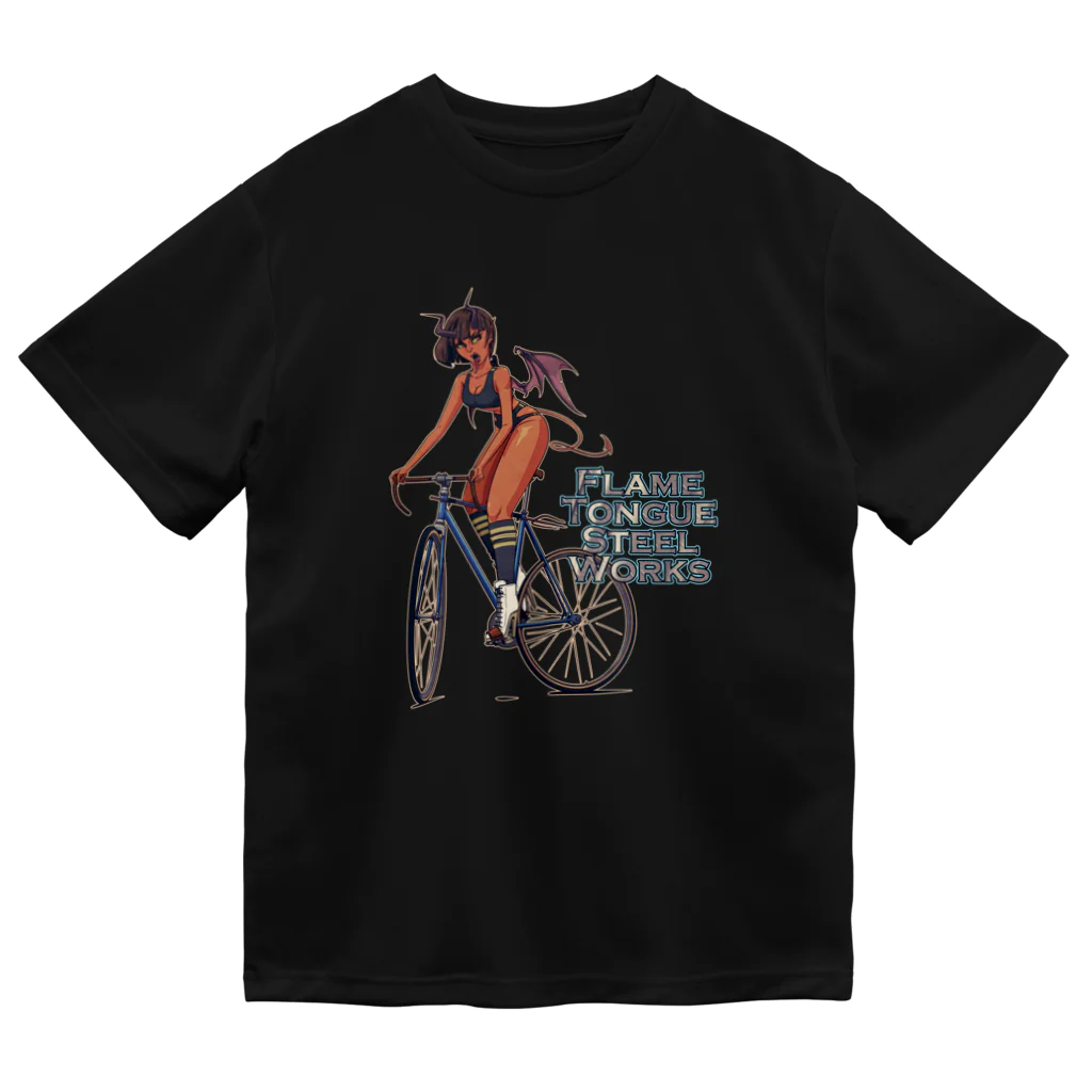 nidan-illustrationの"FLAME TONGUE STEEL WORKS" ドライTシャツ