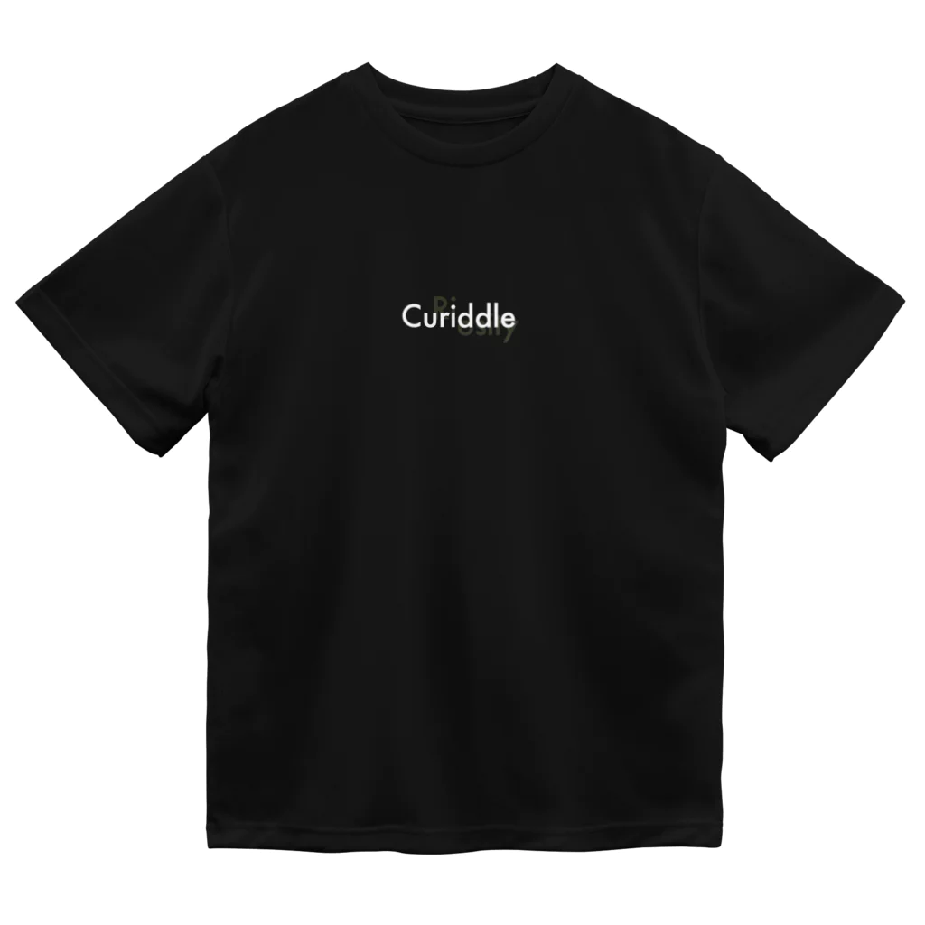 Jelly_FiskのSimpleCuriddle_白字 ドライTシャツ