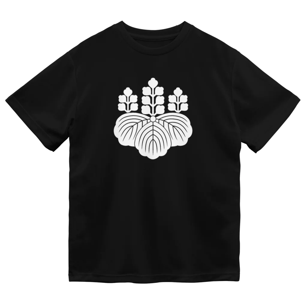 戦国神社 -戦国グッズ専門店-の豊臣秀吉/太閤/五七の桐/ホワイト Dry T-Shirt