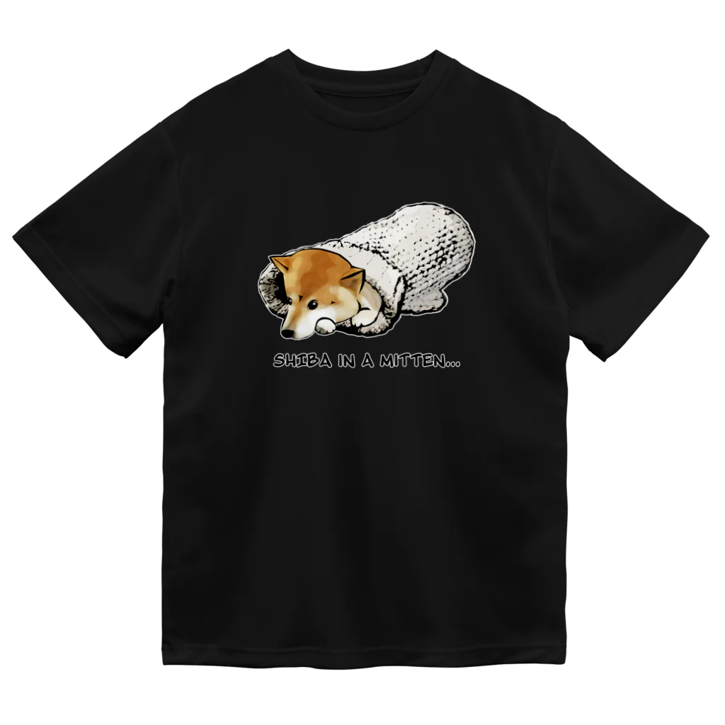 犬グッズの店しえるぶるーのミトンに入った柴犬 ドライTシャツ