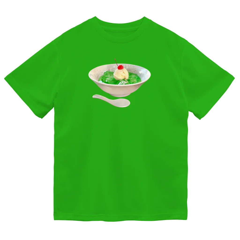 岡ちゃん@奇Tクリエイター｜王道のおもしろ Tシャツ販売中！のクリームソーダのデカ盛り Dry T-Shirt
