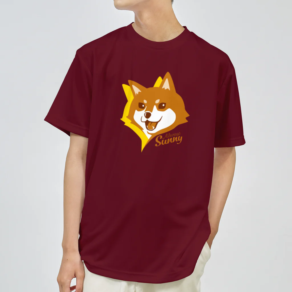 kocoon（コクーン）の陽気な笑顔の柴犬 ドライTシャツ