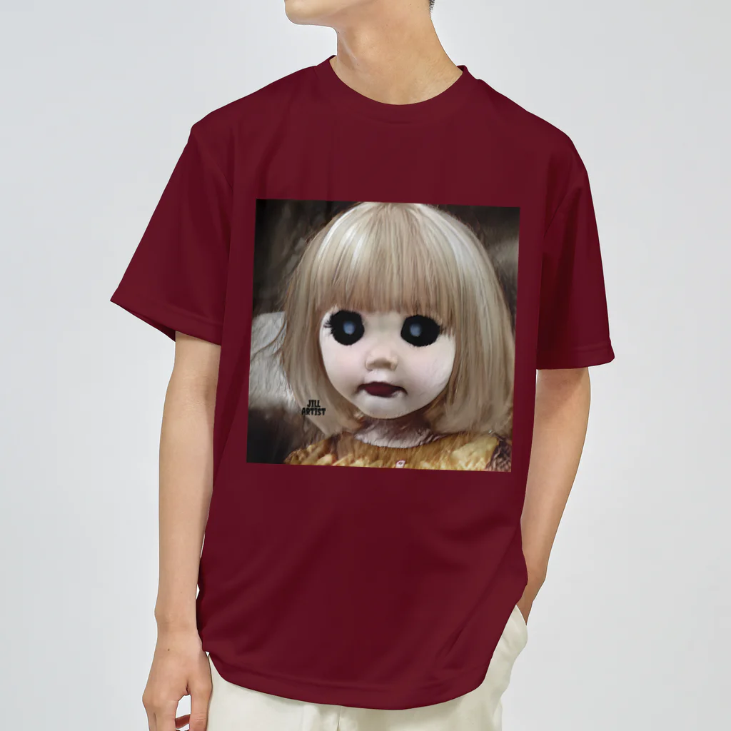 【ホラー専門店】ジルショップの怖い幼女の西洋人形 ドライTシャツ