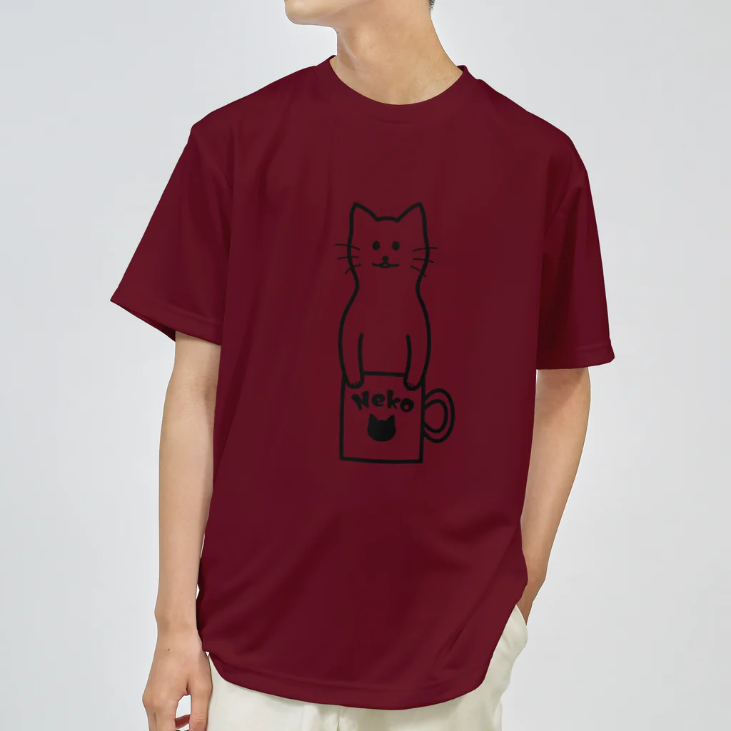 TGTの【猫コップ】 ドライTシャツ