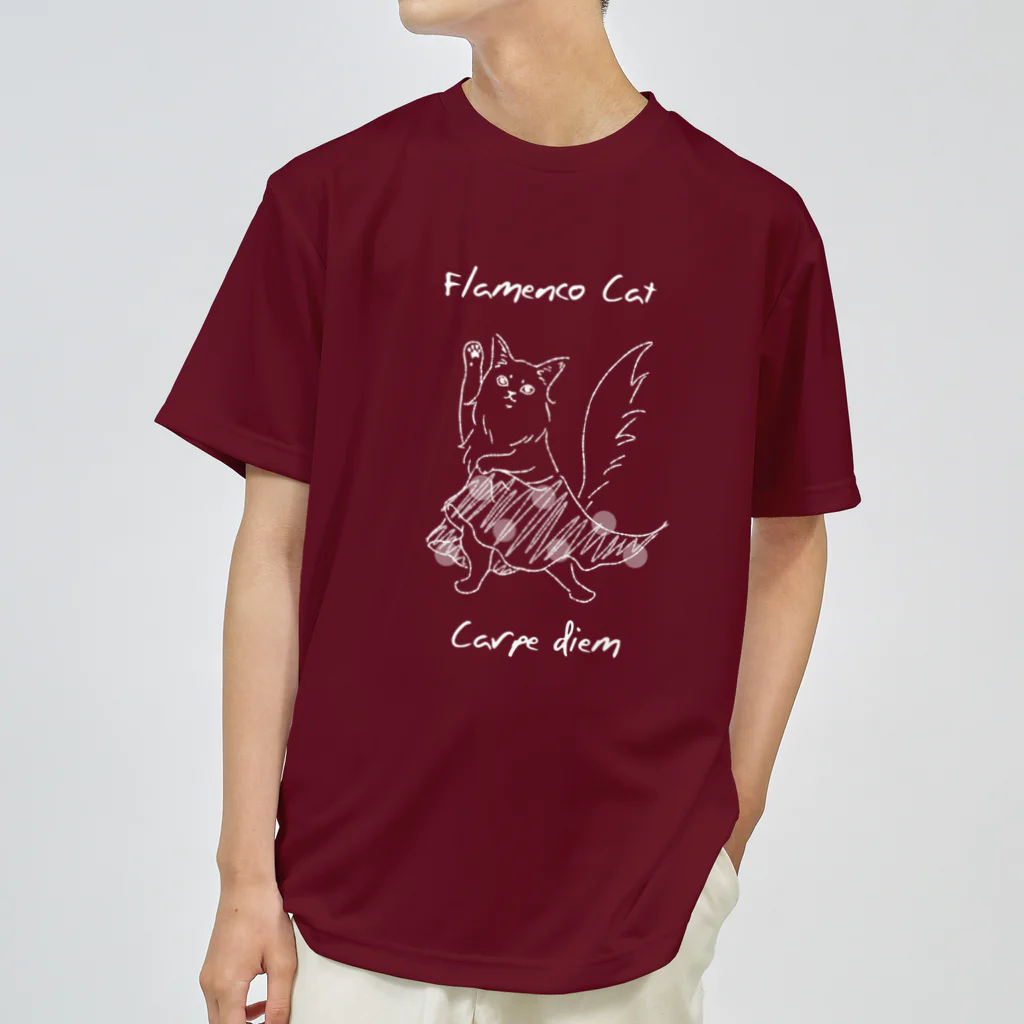 フラメンコキャットのフラメンコキャットCarpe diem（水玉スカート）濃色生地用 ドライTシャツ