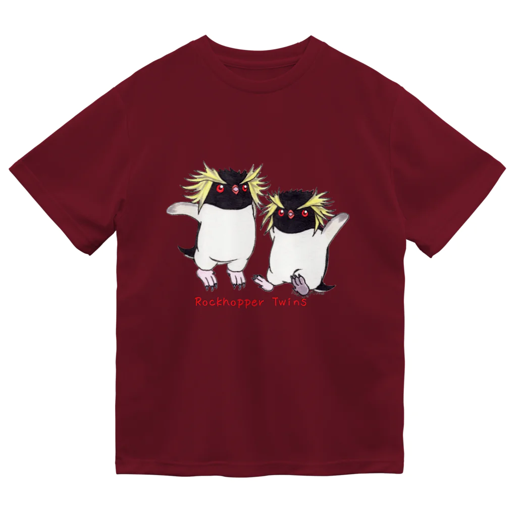 ヤママユ(ヤママユ・ペンギイナ)のふたごのイワトビペンギン(キタ) Dry T-Shirt